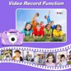 Goopow Kids Camera Toys for 3-8 Year Old Girls,Children Digital Video Camcorder Camera with Cartoon Soft Silicone Cover, Best Chritmas Birthday Festival Gift for Kids - 32G SD Card Included - Image 3